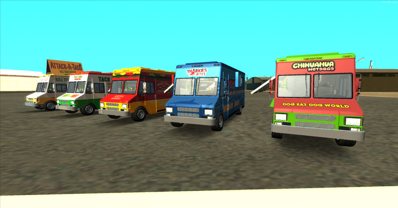 GTA San Andreas GTA V Brute Food Van VehFuncs Mod GTAinside